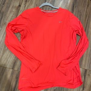 Nike dry fit long sleeve- hot pink